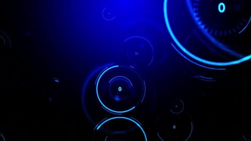 Bucle de fondo de tecnología digital azul