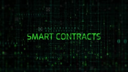 Smart Contracts Digital Text Reveal Title Animation