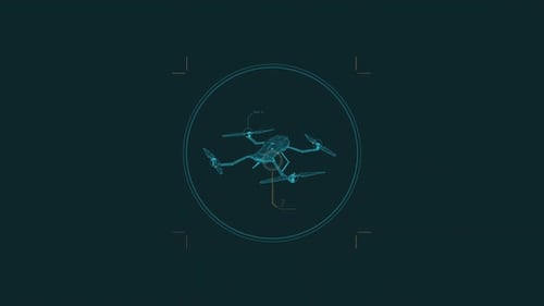 Looped Animation of a Quadcopter in a Circle HUD Element