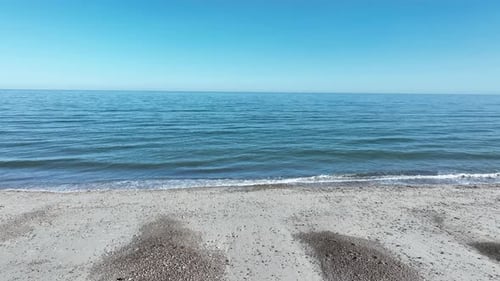 Static shot of Sandy Neck Beach the barrier beach in the Massachusetts, USA