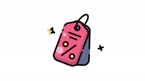 Animated Price Tag Icon for Sales and Discounts