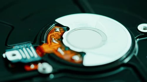 Concept of computer repair Close-up of laptop motherboard Maintenance disk drive