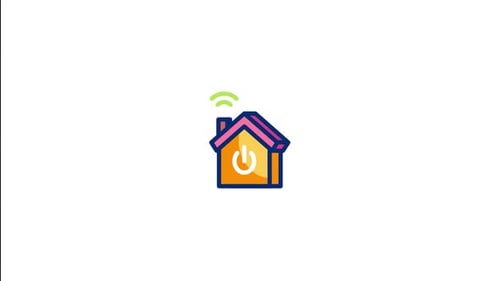 Animated Modern Smart Home Technology Icon