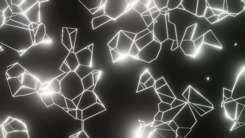 Animation en boucle Vj à motifs lumineux abstraits blancs en HD