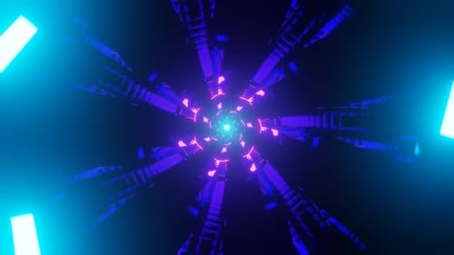 Bunter runder pulsierender futuristischer psychedelischer hypnotischer VJ Seamless Loop-Hintergrund