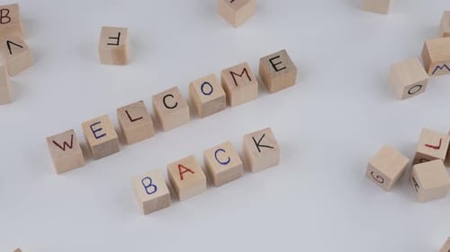welcome back wooden words