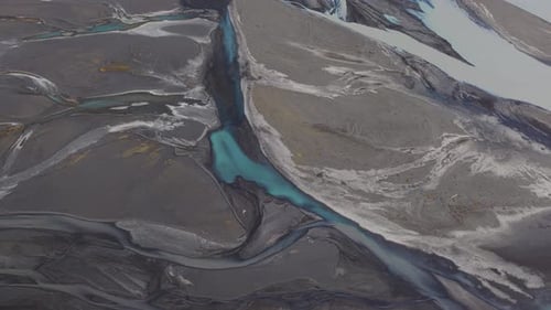 Aerial view of Heinabergsjokull glacier, Iceland.