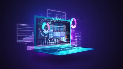 Infographics with Animated Stock Market Data