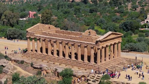 Valle de los Templos en Agrigento, Sicilia, Italia. Templo de la Concordia
