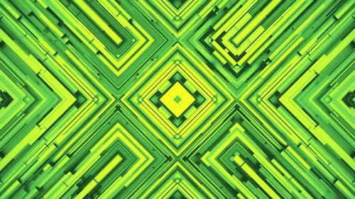 Green Rhombic Geometric Pattern