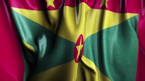 Realistic Waving Grenada Flag Animation
