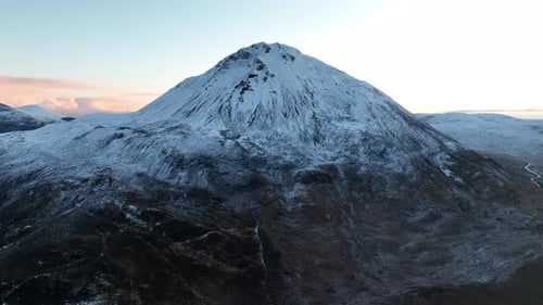 Aerial View of Mount Errigal, the Highest Mountain in Donegal - Ireland
