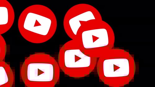 Youtube Social Media Icons Transition Alpha Channel 4K