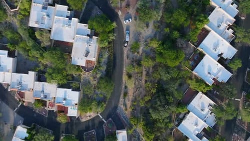 Aerial Drone Shot of Suburban Semi Detached Homes in Tucson, Arizona