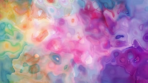 Dynamic Abstract Watercolor Ink Fluid Motion Background