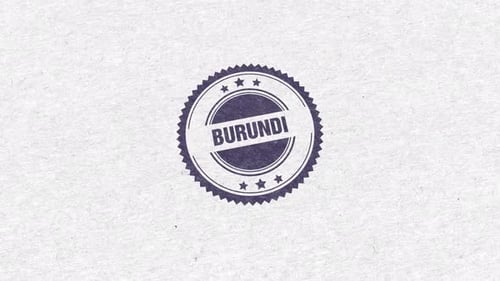 Tampon en caoutchouc doré du Burundi