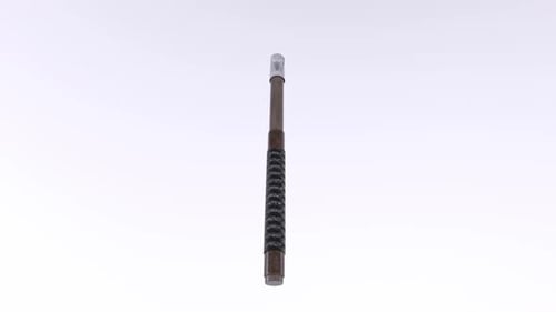 Animated 3D Tomahawk Spinning Object on White Background