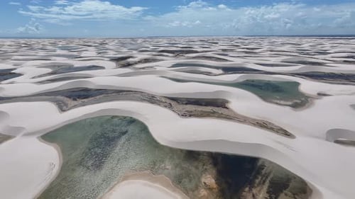 Lencois Maranhenses Skyline At Barreirinhas In Maranhao Brazil.