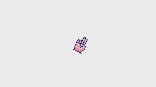 Minimalist Animated Hand Counting Fingers Icon