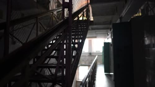 prison psychiatric hospital, cells for two prisoners, gloomy corridors