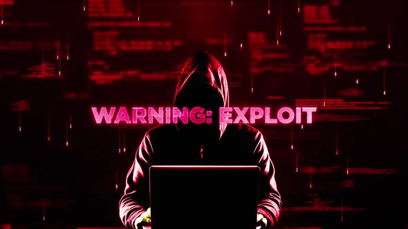 Warning Exploit Word On Style Hologram Video 02, Backgrounds Motion ...