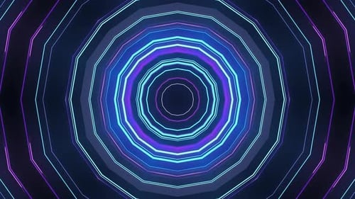 Animated Blue and Pink Neon Geometric Tunnel Background