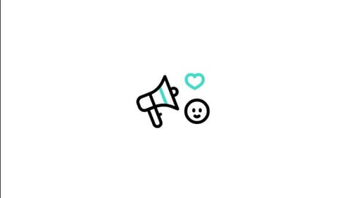 Animated Megaphone and Emoji Feedback Icons
