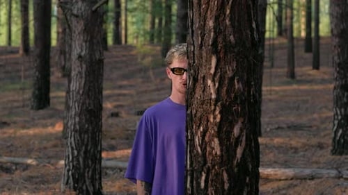 Man Vocalist Sing in the Forest