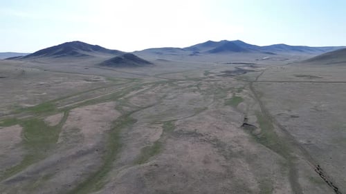 Vast Rural Landscape from Above on Sunny Day