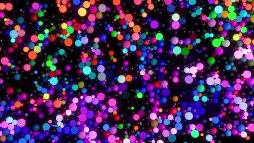 Abstract Colorful Glowing Spheres Background