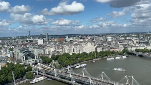 London view from London eye ferries wheel