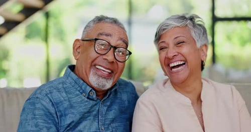 Happy Senior Couple Laughing Together