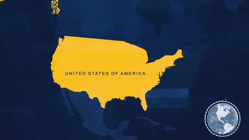 USA-Karte mit Effekten