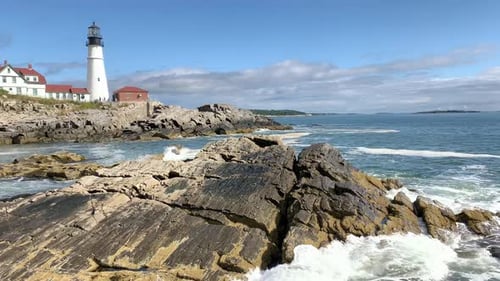 4k of Portland Head Lighthouse near Portland Maine