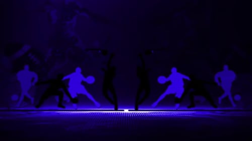 Sports Background Loop Animation Blue