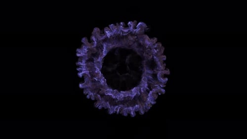 Abstract Blue Purple Energy Fluid Burst Reveal