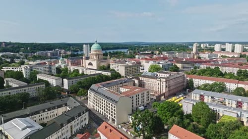 Aerial view of Potsdam Town centre , Germany