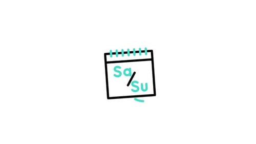 Flat Design Animated Calendar Icon for Schedule