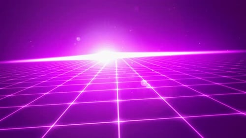 3D-Hintergrund im Cyberspace Das Konzept von Retrowave Nostalgia: Rosafarbener Hintergrund und Mobilfunkboden