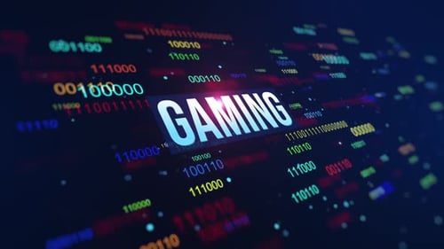 Gaming Digital Binary Code Background