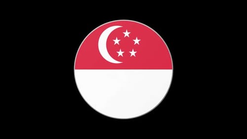 Singapore Flag Circle Tube Loop South East Asia Country ASEAN Singapura Singapur Icon