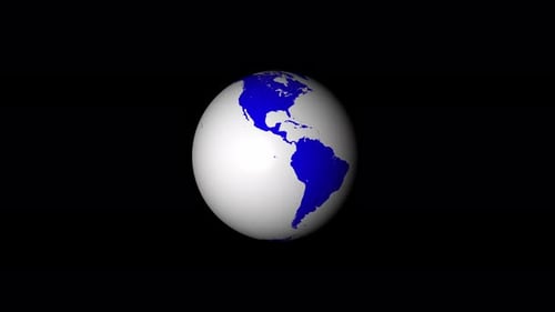 Rotating 3D Earth Globe Animation Loop