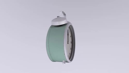 Stylish Green Alarm Clock with Digital Display