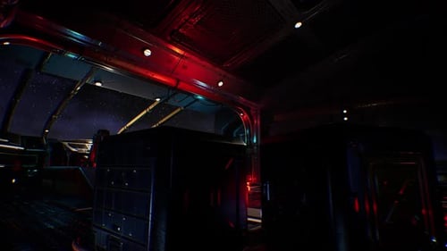 Sci-fi Spaceship Interior Cockpit View 2