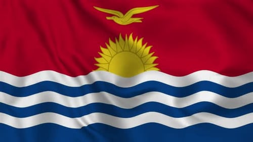 Kiribati Waving Flag Background