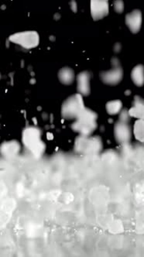 Super Slow Motion Falling Sea Salt Filmed on a Highspeed Camera at 1000 Fps