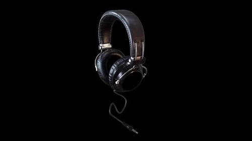 3D Headphones Rotate with Alpha Channel