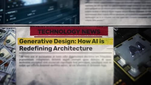 Modern Technology News Headline Reveal on Newspaper