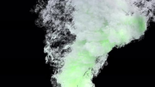 Green Smoke Cloud Abstract Background
