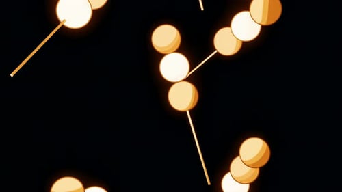 Animated Japanese Dango Skewers Falling Decorative Pattern